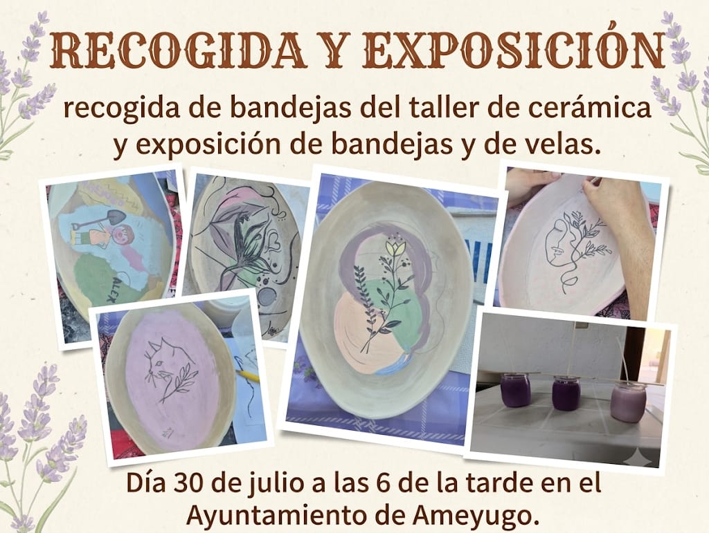 Exposicion de bandejas y velas